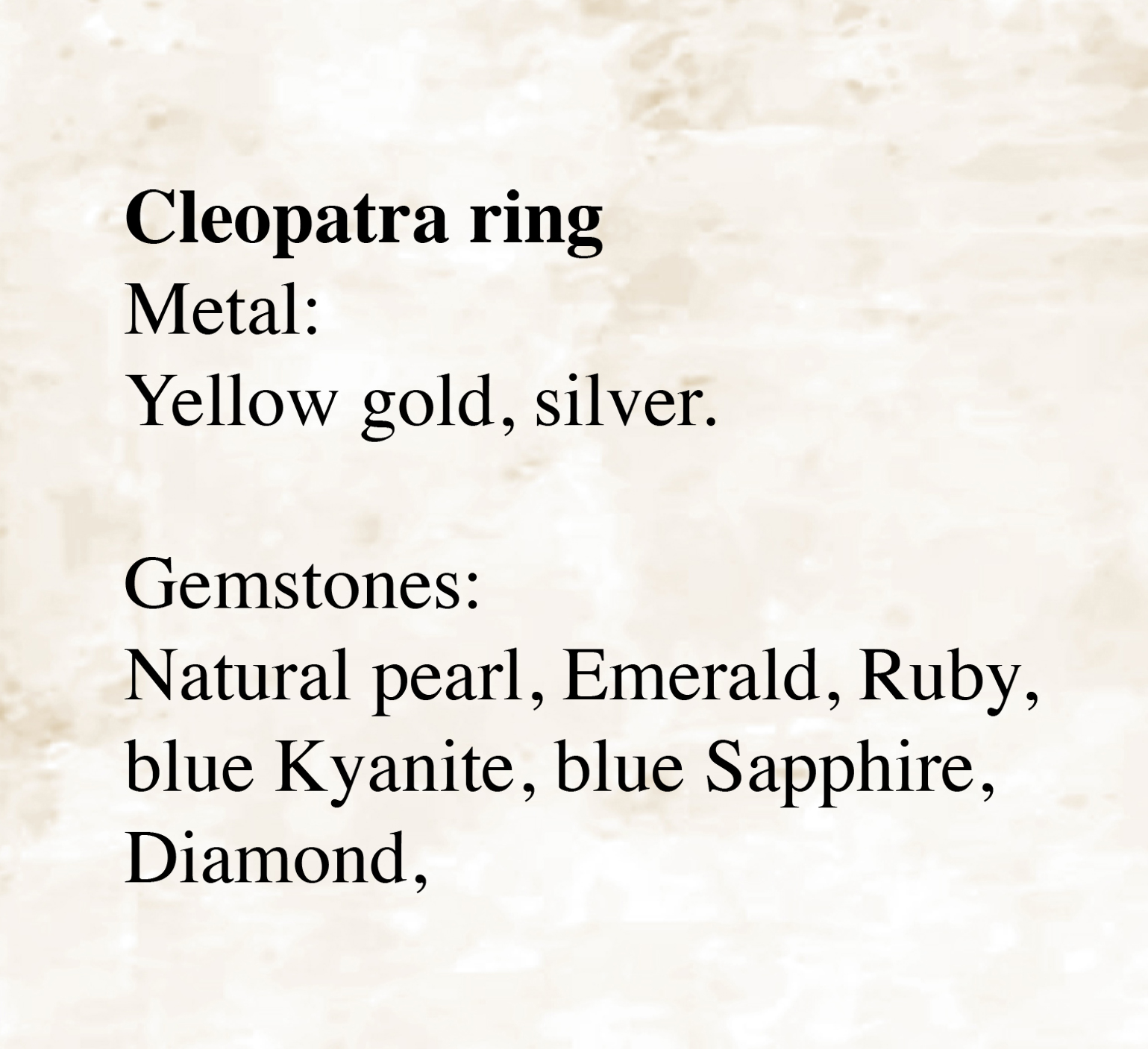 Cleopatra Ring